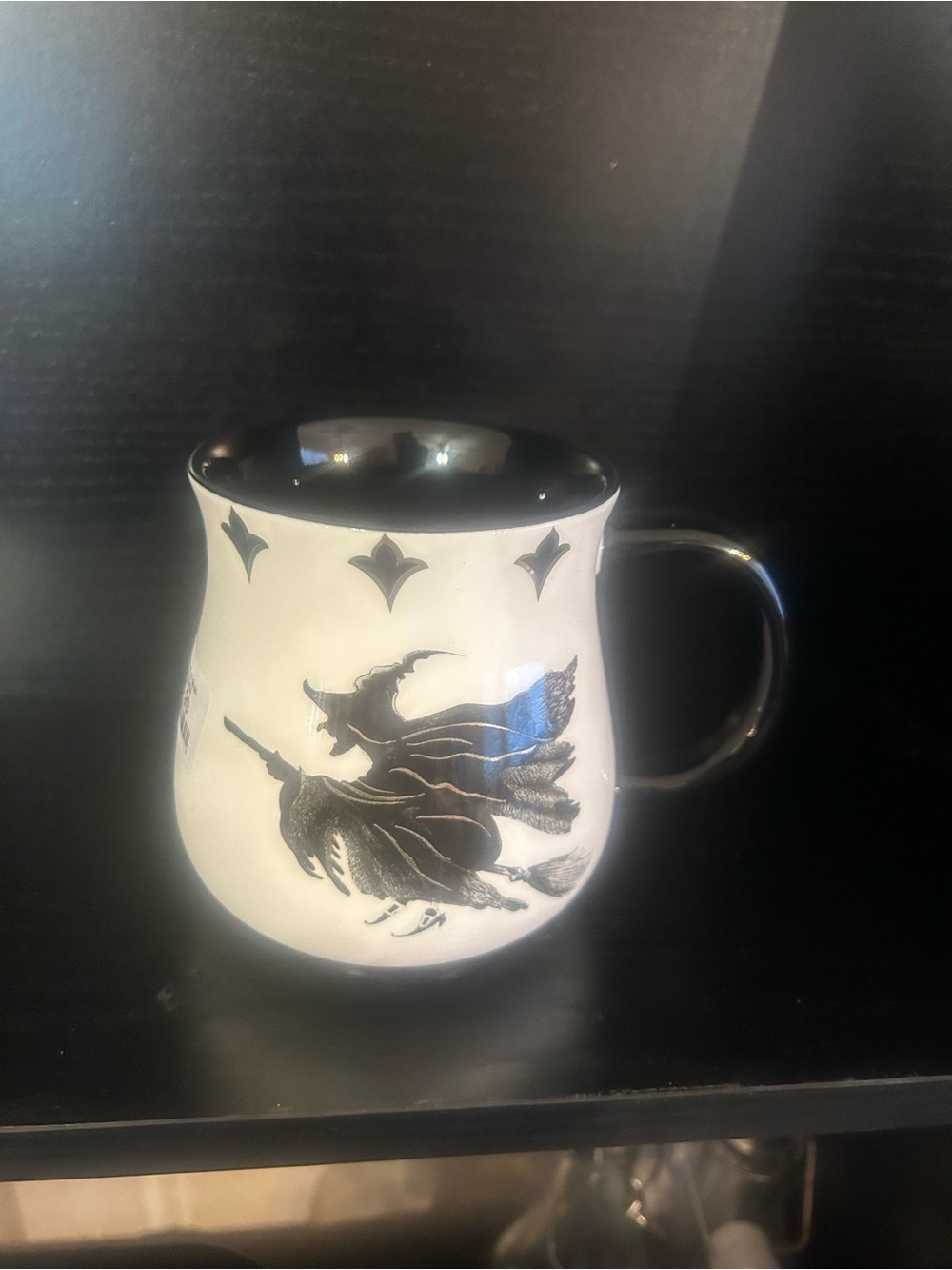 Black & White Witch Halloween Ceramic Mug - Home Holiday Decor